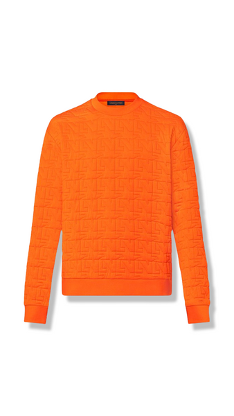 LOUIS VUITTON DOVE QUILTED LOGO SWEATER