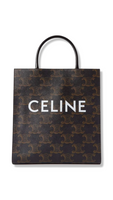 CELINE TRIOMPHE CANVAS STRAP LOGO TOTE BAG