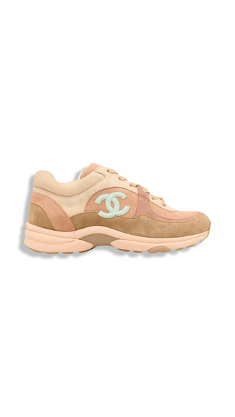 CHANEL SUEDE CC LOGO SNEAKERS