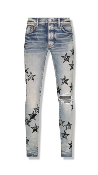 AMIRI BANDANA STAR PRINT JEANS